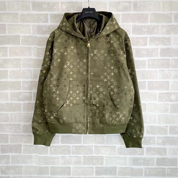 Louis Vuitton Camouflage Zip-Up Hooded Jacket